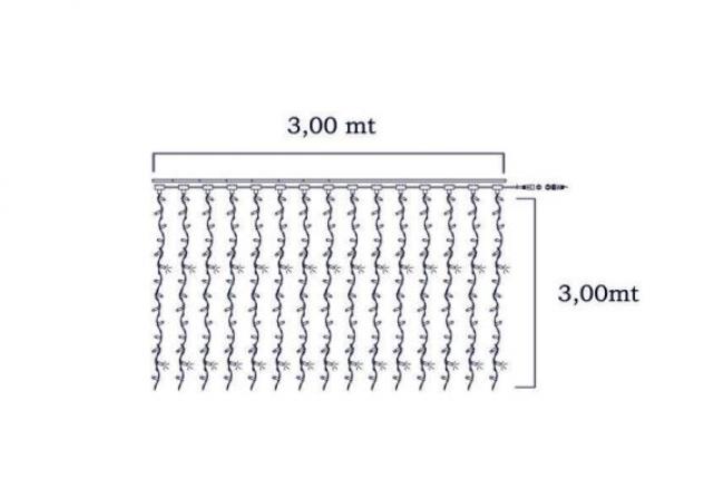 Tenda led 300x300 bianco