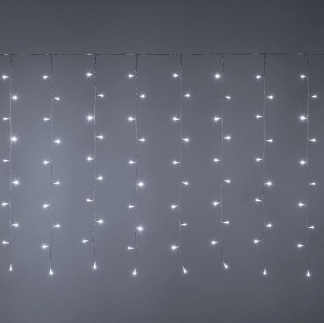 Snow light nevicata 120 led bianco l. 200x100cm