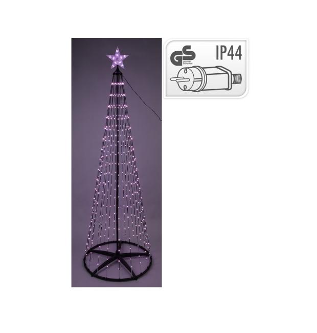 Albero 154 led rgb nero cm 150