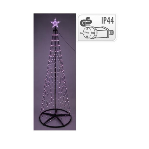 Albero 154 led rgb nero cm 150