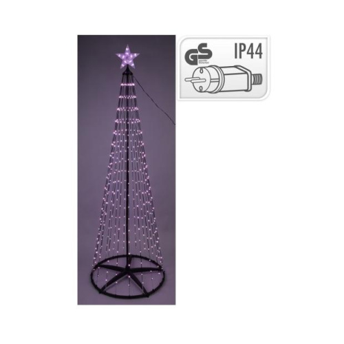 Albero 550 led rgb nero 300 cm